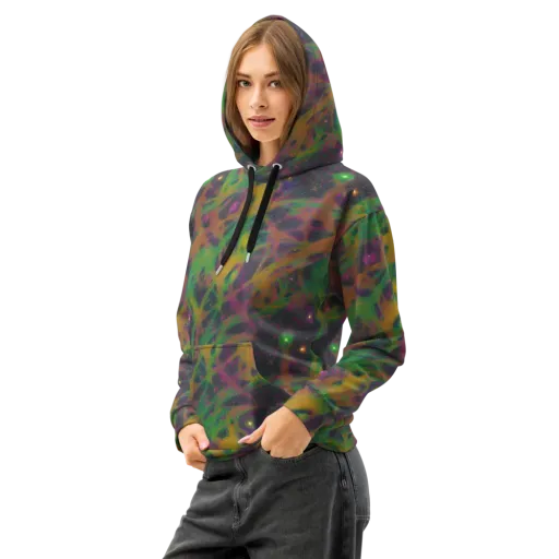 Starfall Reverie on a Cotton Hoodie