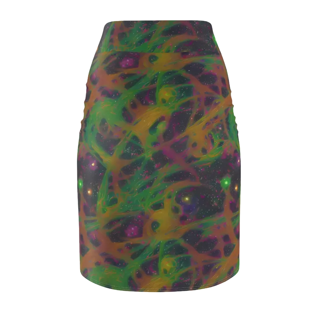 Starfall Reverie on Pencil Skirt — Back