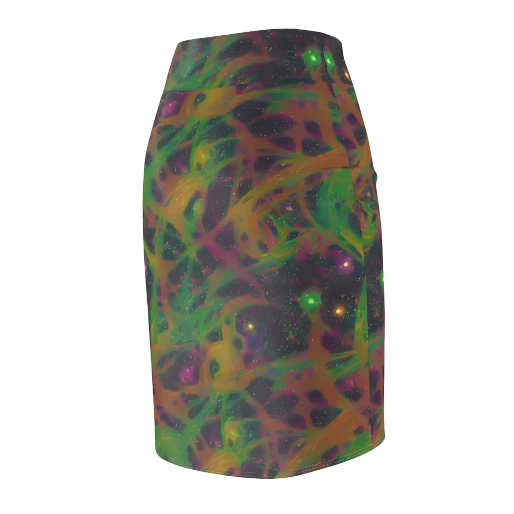 Starfall Reverie on Pencil Skirt — Back Side