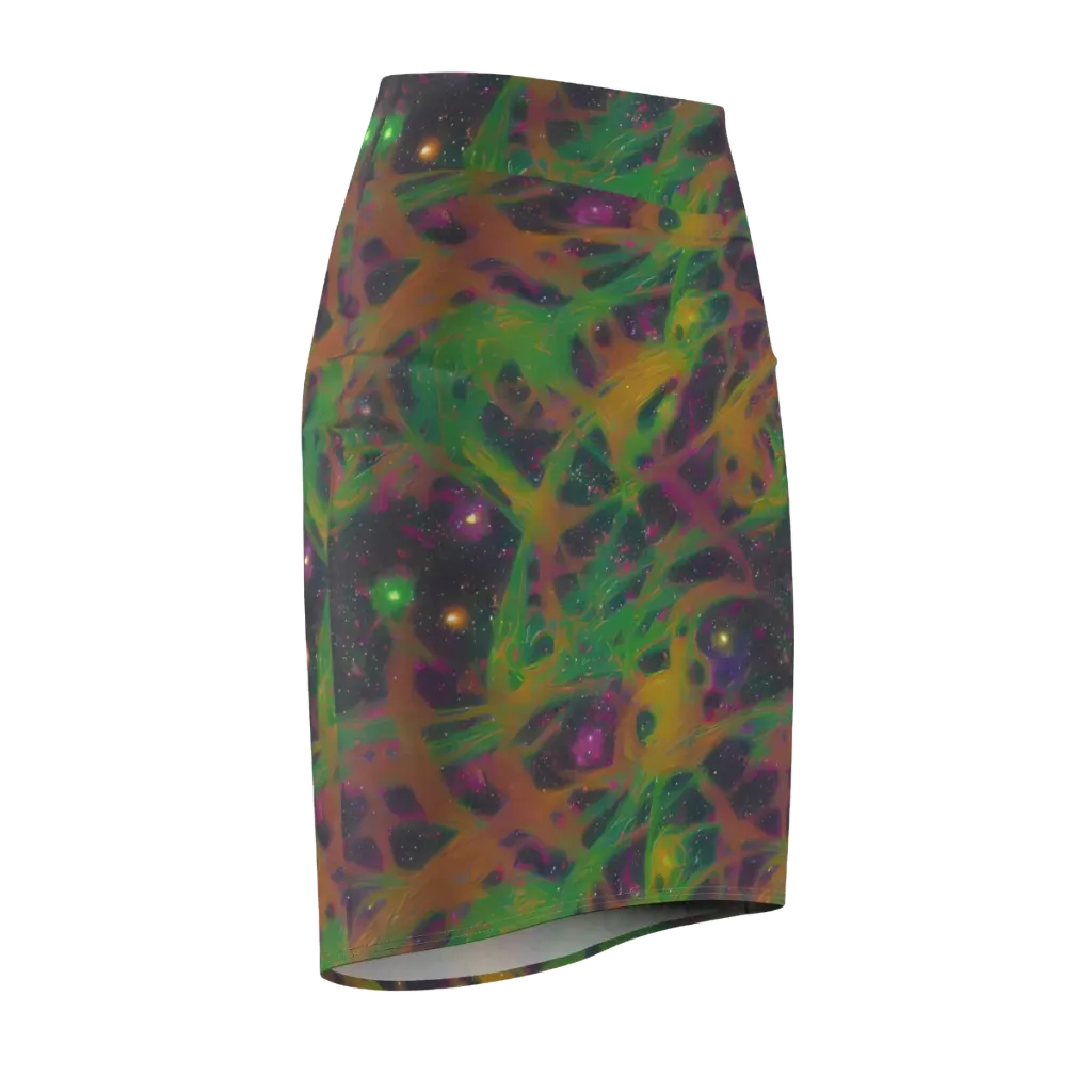 Starfall Reverie on Pencil Skirt — Front Side