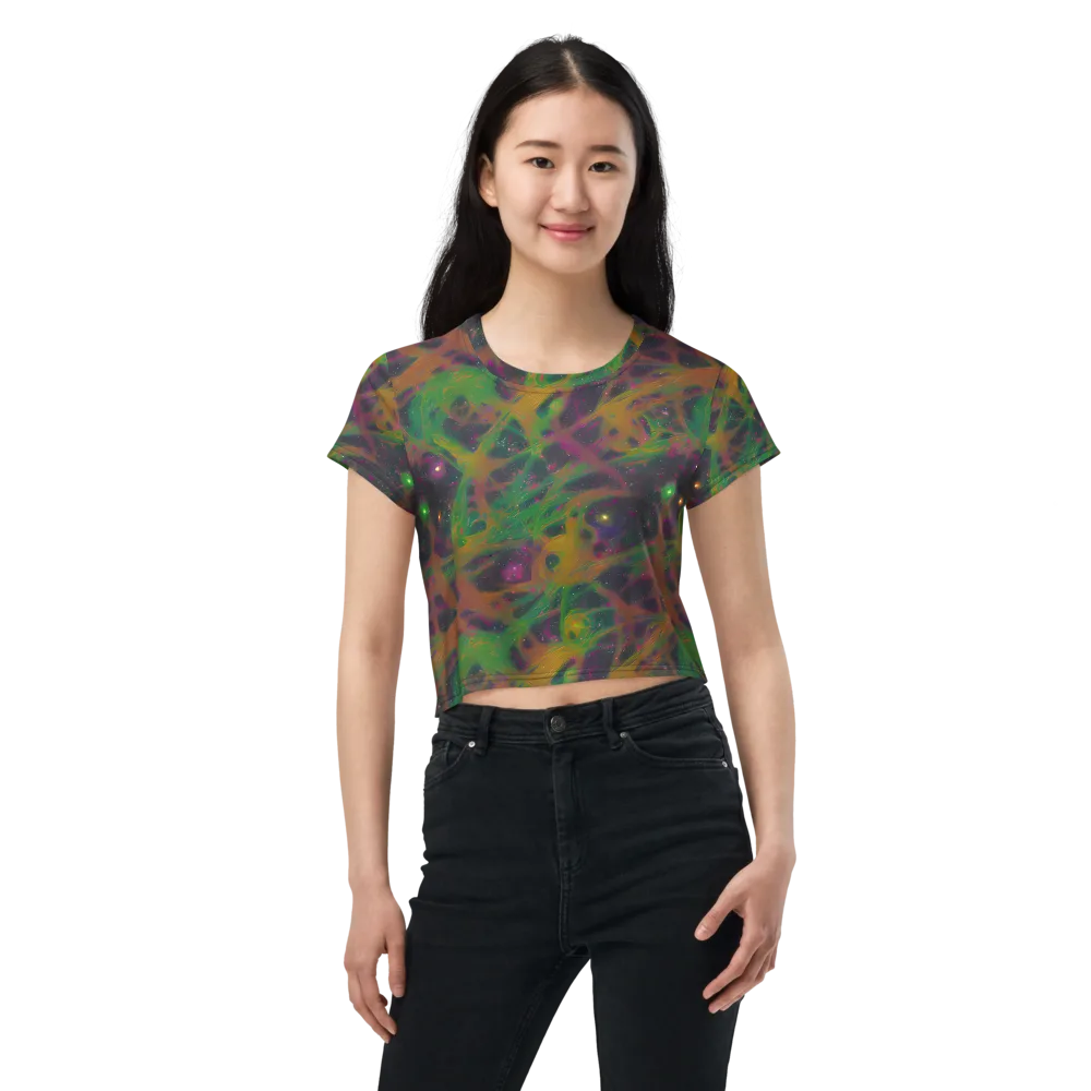 Starfall Reverie on Crop Tee — Front