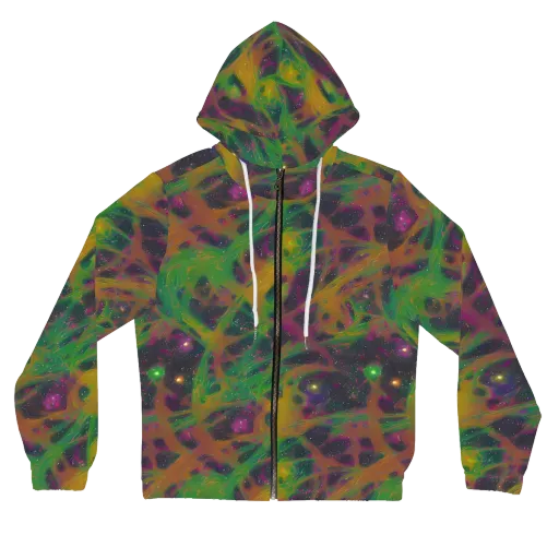 Starfall Reverie on a Women's Full-Zip Hoodie