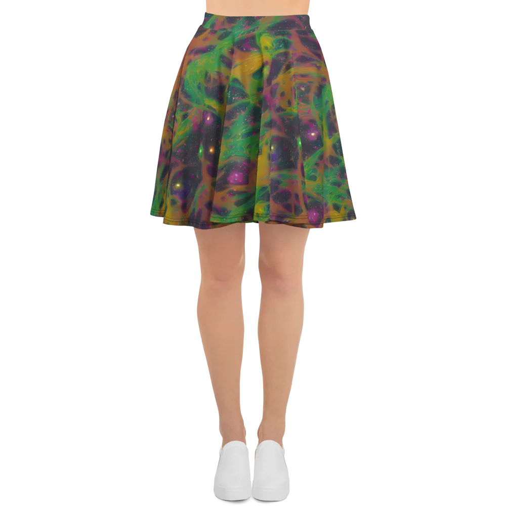 Starfall Reverie on Skater Skirt — Front
