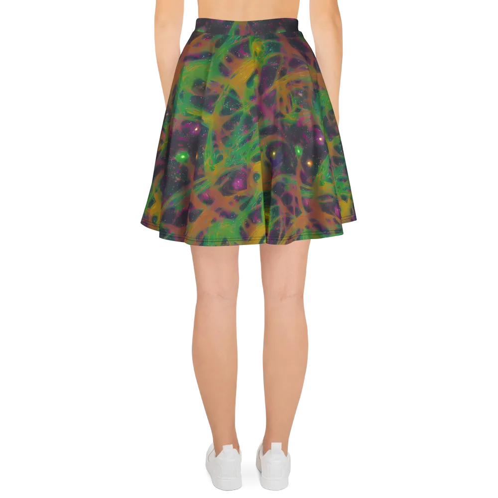 Starfall Reverie on Skater Skirt — Back