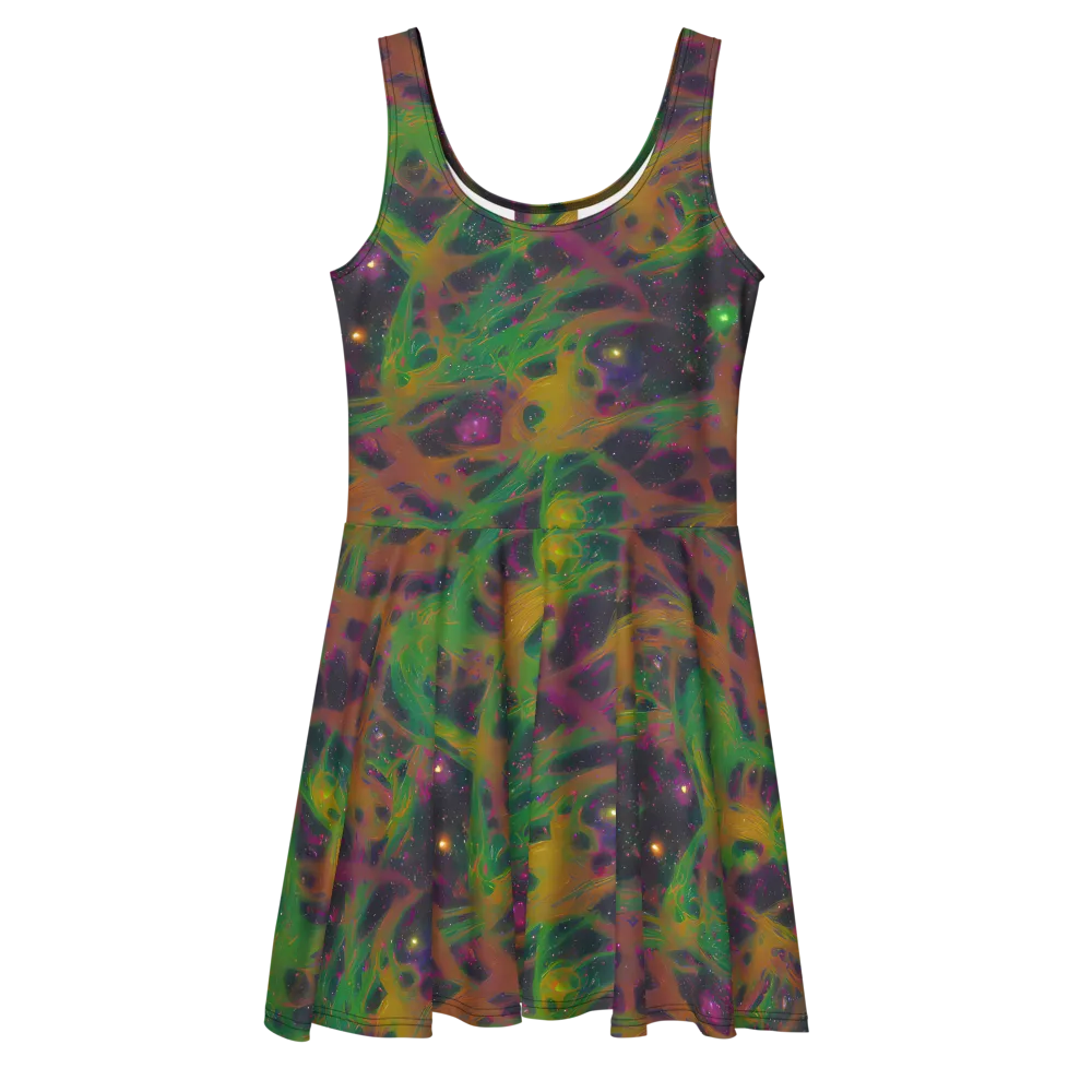 Starfall Reverie on Skater Dress — Front