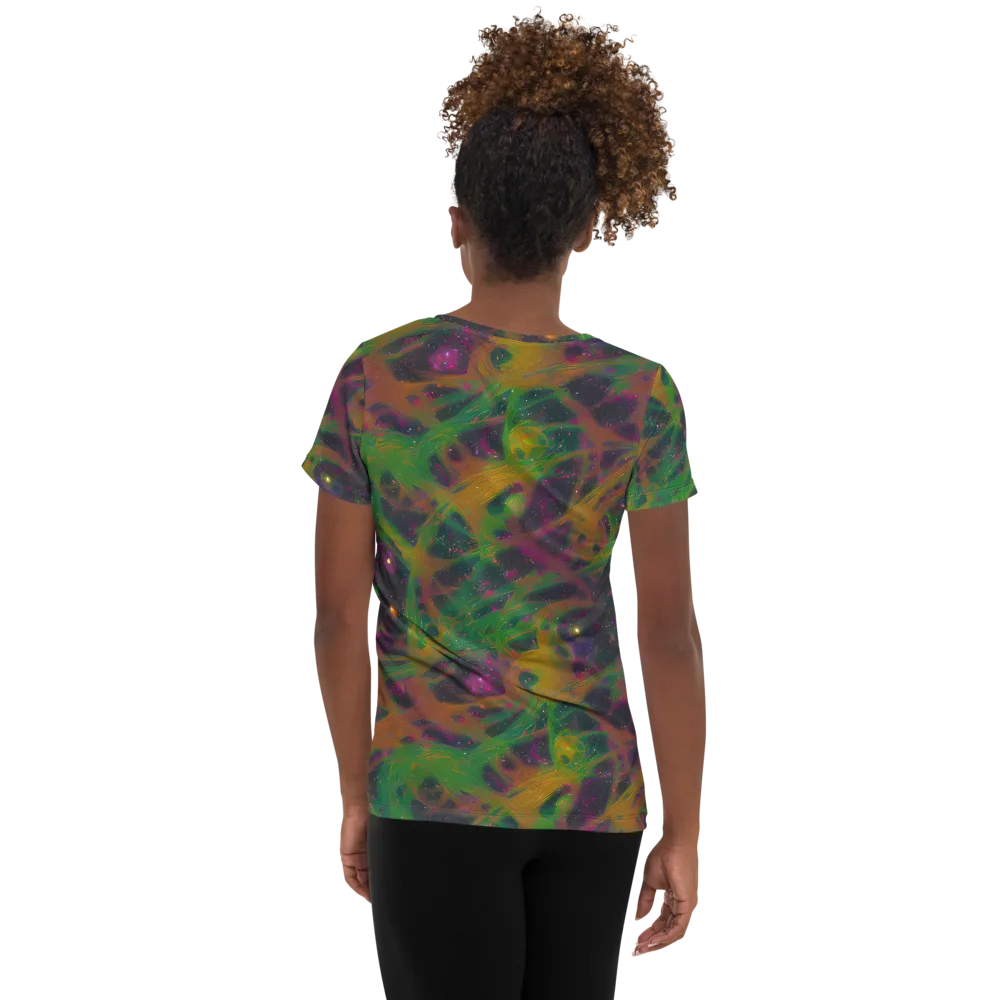 Starfall Reverie on Women's Athletic T-Shirt — Back