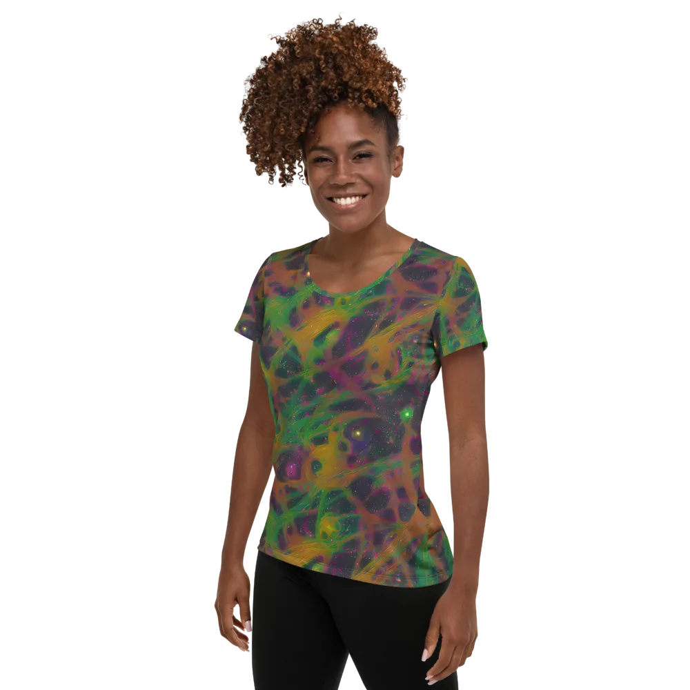Starfall Reverie on Women's Athletic T-Shirt — Left
