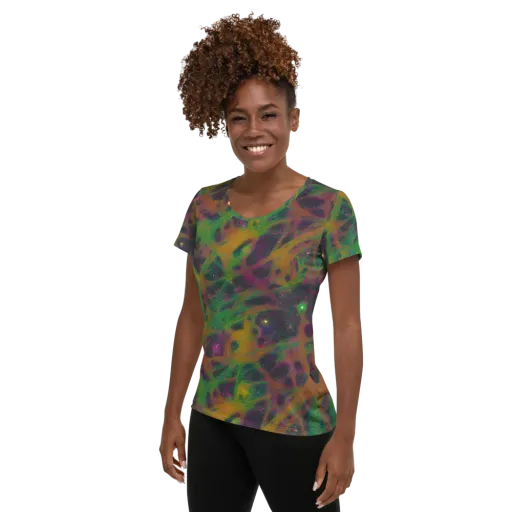 Starfall Reverie on a Women's Athletic T-Shirt