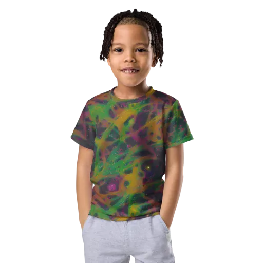 Starfall Reverie on a Kids Crew Neck T-Shirt