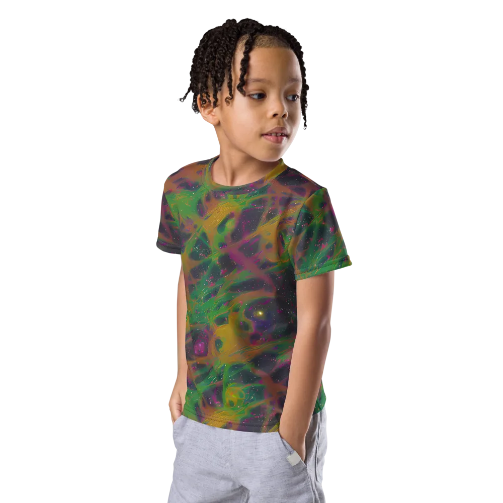 Starfall Reverie on Kids Crew Neck T-Shirt — Left Front