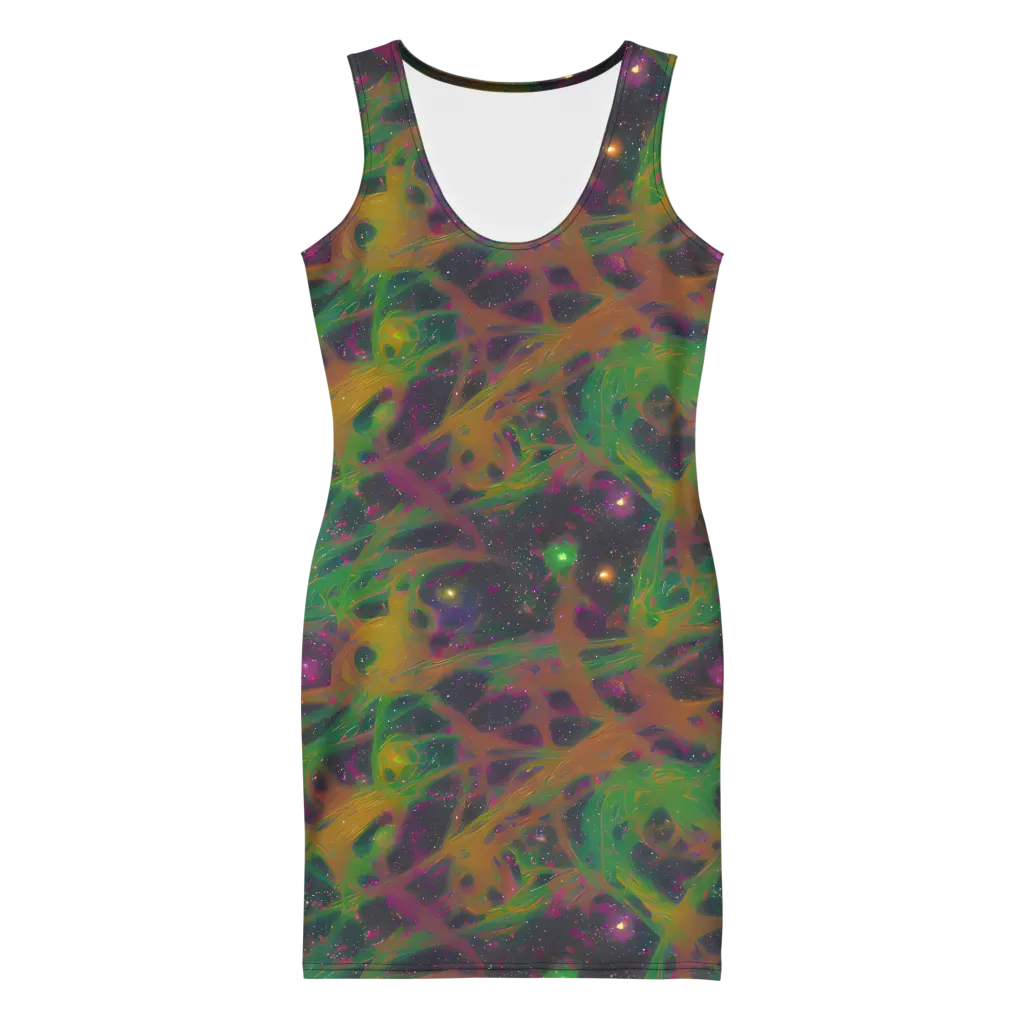 Starfall Reverie on Bodycon Dress — Front