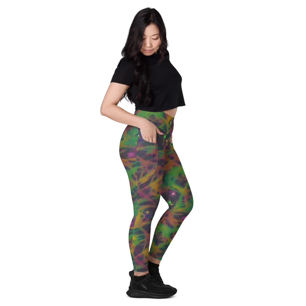 Starfall Reverie on Leggings with Pockets — Right