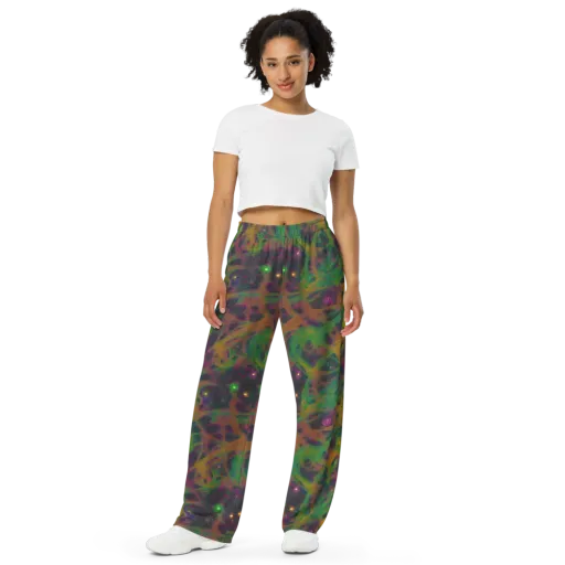 Starfall Reverie on a Wide-Leg Pants