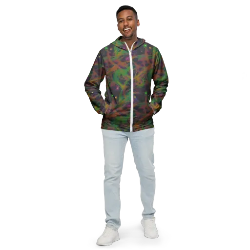 Starfall Reverie on a Men's Windbreaker