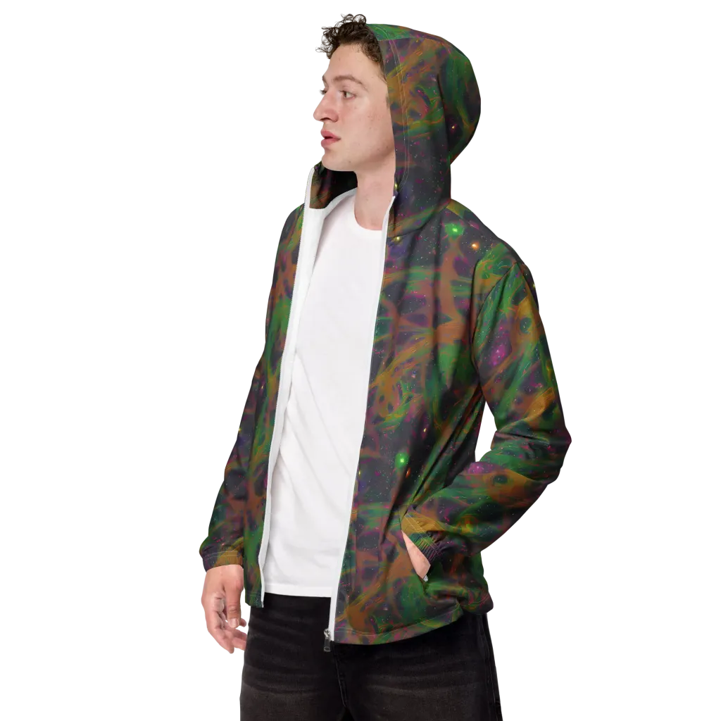 Starfall Reverie on Men's Windbreaker — Left Front