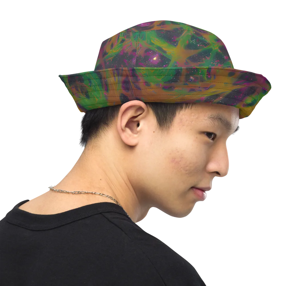 Starfall Reverie on Reversible Bucket Hat — Right Outside