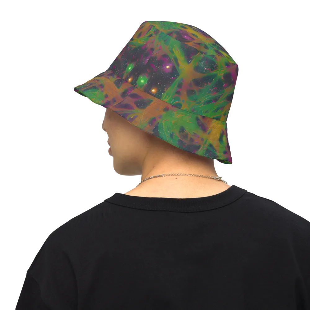 Starfall Reverie on Reversible Bucket Hat — Back Inside