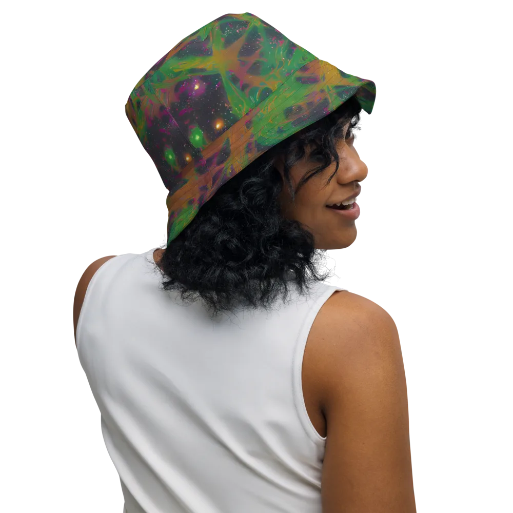 Starfall Reverie on Reversible Bucket Hat — Right Outside