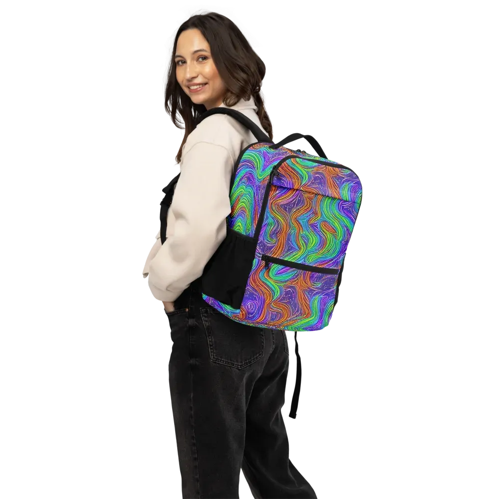 Kaleidoscope Stream on Utility Backpack — Back