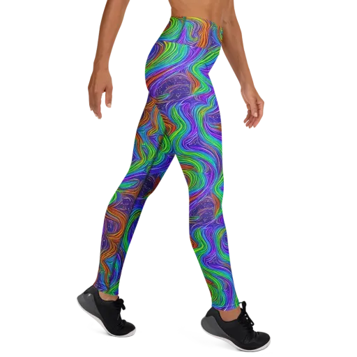 Kaleidoscope Stream on a Yoga Leggings