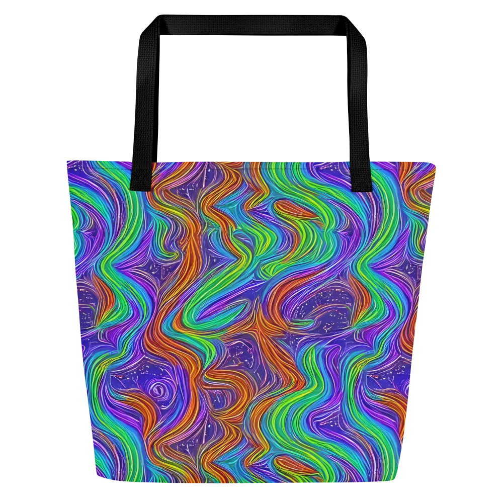 Kaleidoscope Stream on Large Tote Bag W/ Pocket — Front