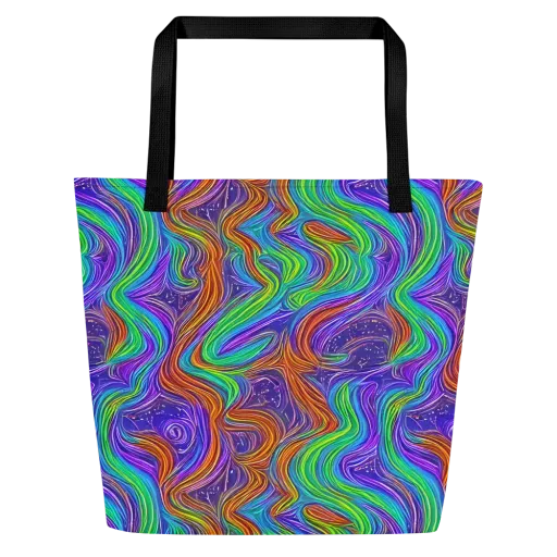 Kaleidoscope Stream on a Large Tote Bag W/ Pocket