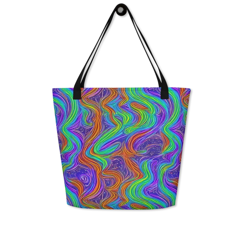 Kaleidoscope Stream on Large Tote Bag W/ Pocket — Front