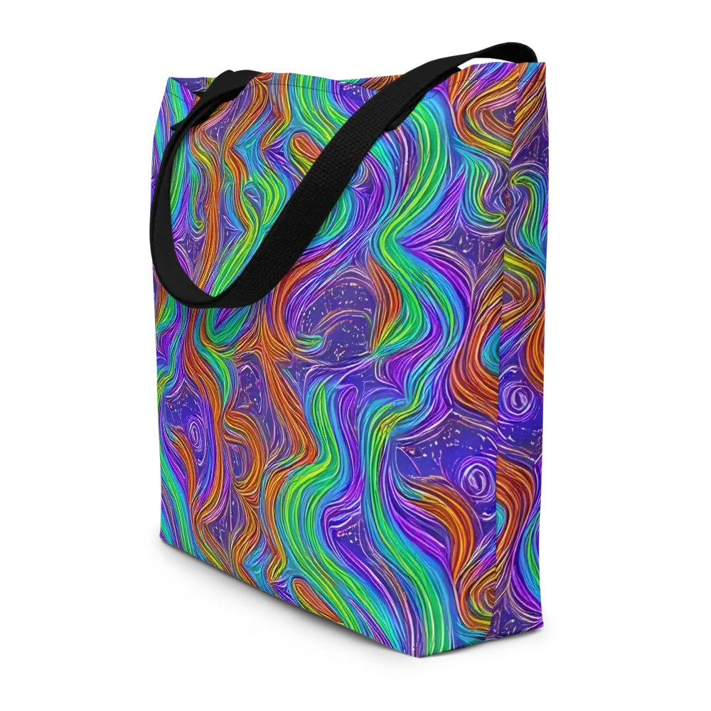 Kaleidoscope Stream on Large Tote Bag W/ Pocket — Front