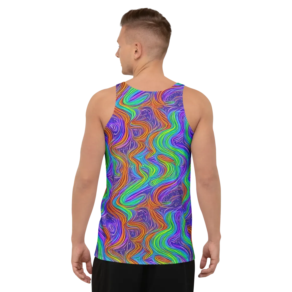 Kaleidoscope Stream on Men's Tank Top — Back