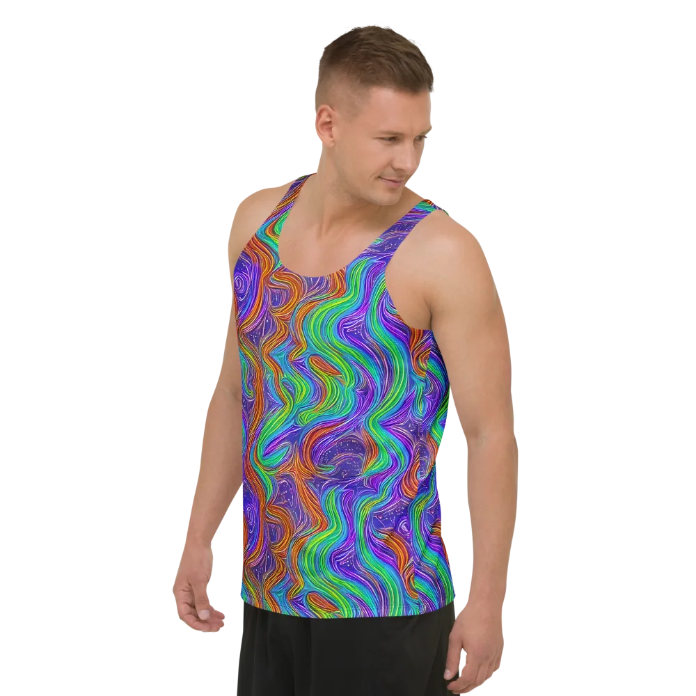 Kaleidoscope Stream on Men's Tank Top — Left Front