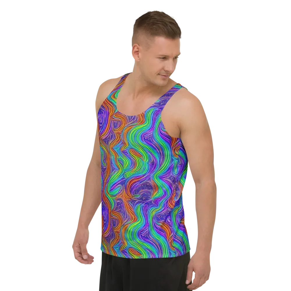 Kaleidoscope Stream on Men's Tank Top — Left Front
