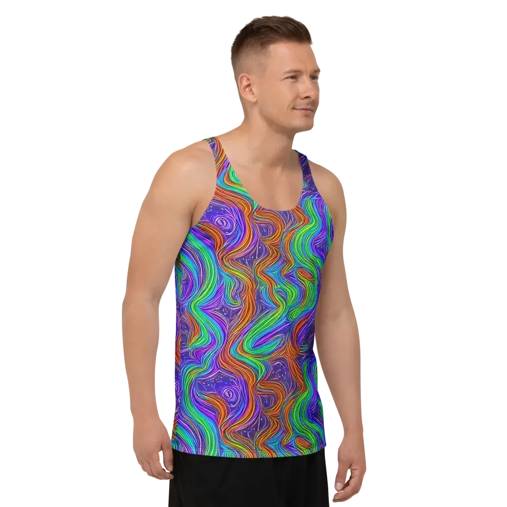 Kaleidoscope Stream on Men's Tank Top — Right Front