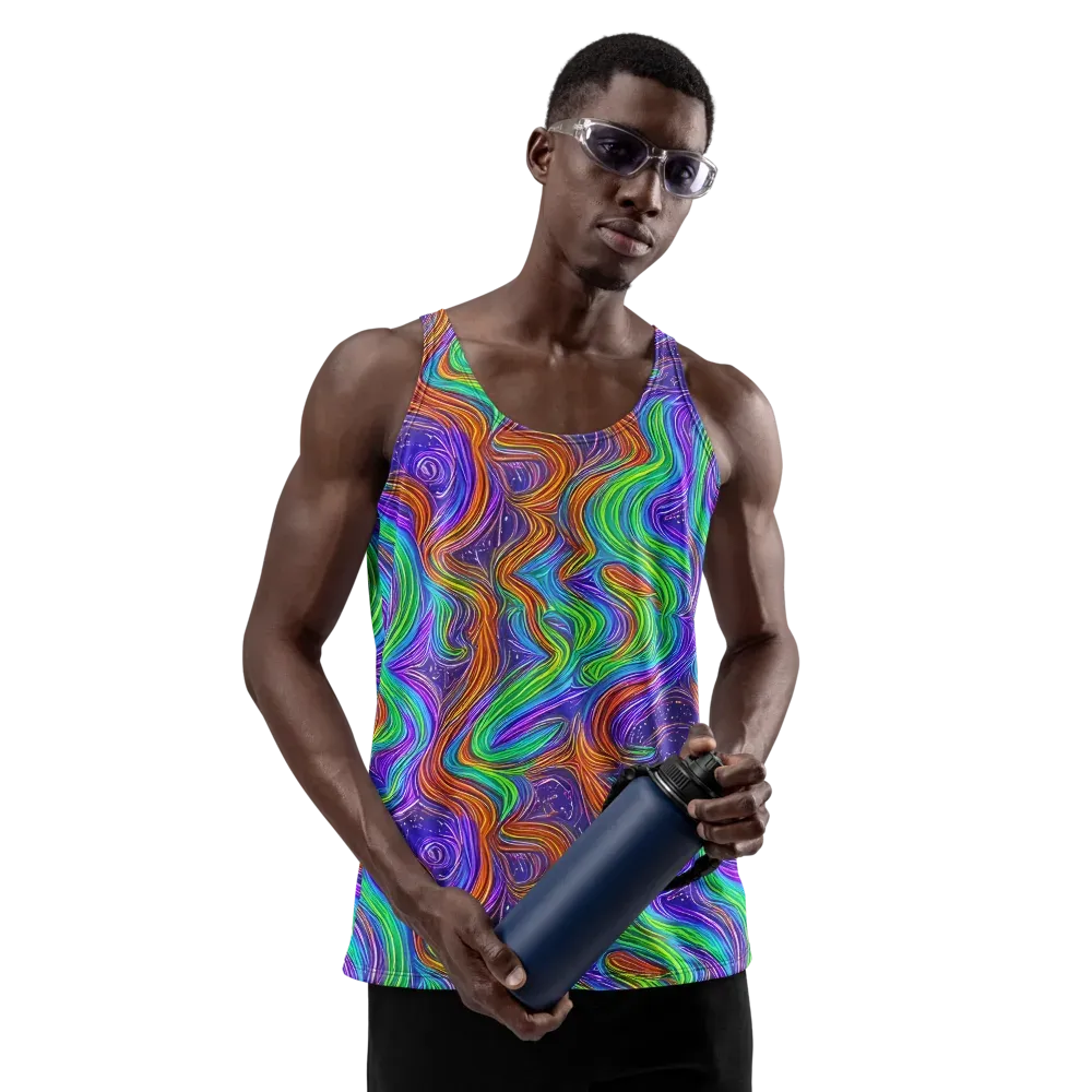 Kaleidoscope Stream on Men's Tank Top — Front