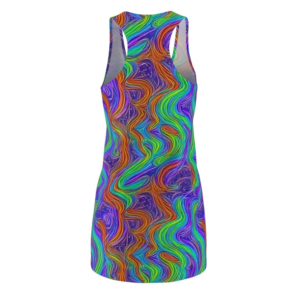 Kaleidoscope Stream on Racerback Dress — Back