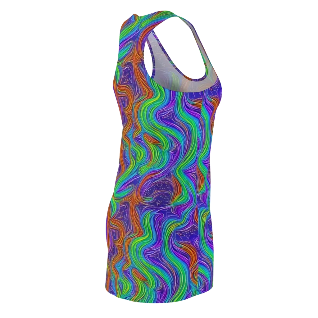 Kaleidoscope Stream on Racerback Dress — Back Side
