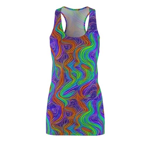 Kaleidoscope Stream on a Racerback Dress
