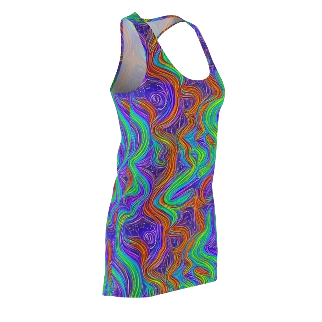 Kaleidoscope Stream on Racerback Dress — Front Side