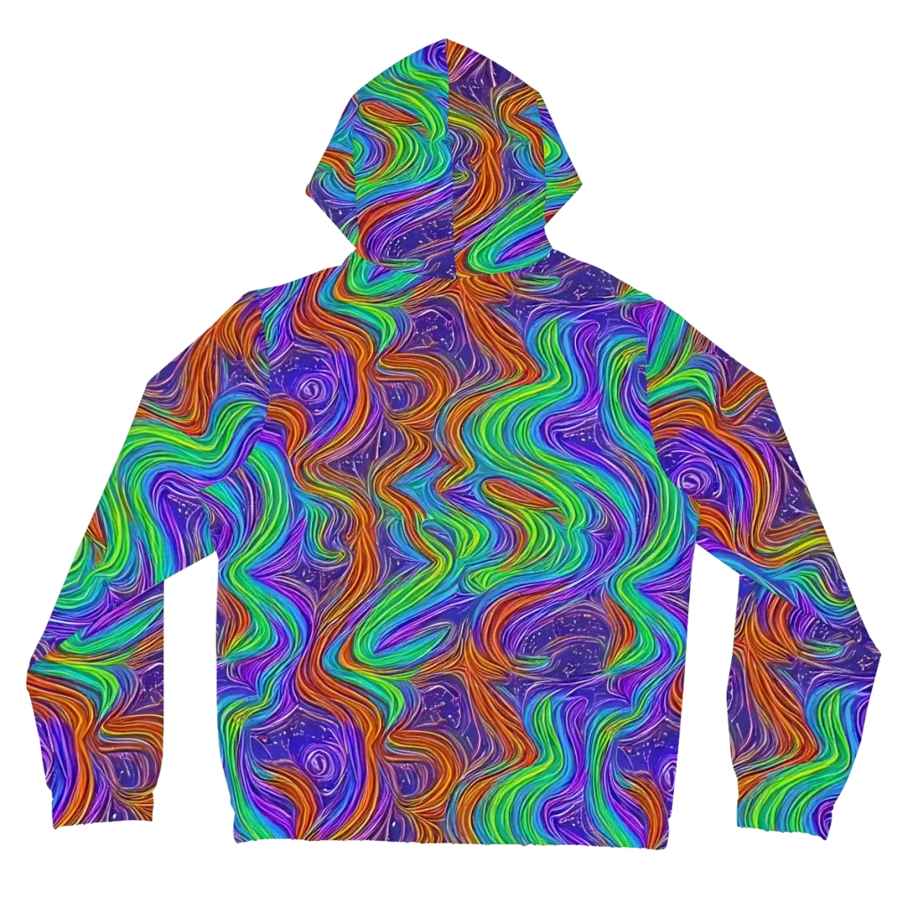 Kaleidoscope Stream on Women's Full-Zip Hoodie — Back