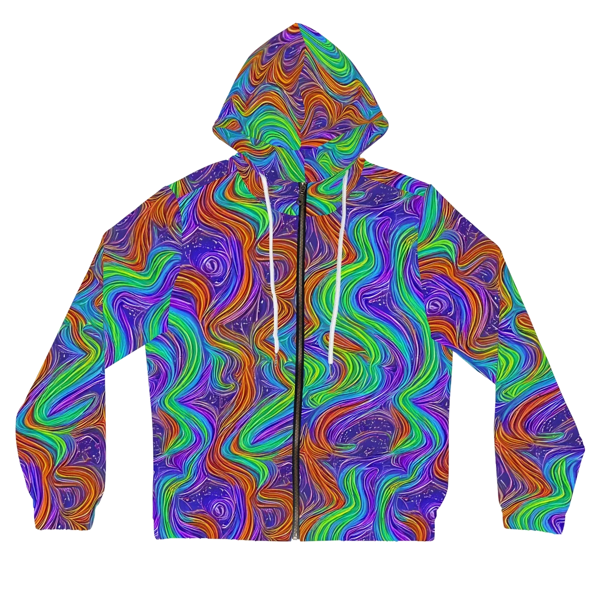 Kaleidoscope Stream on Women's Full-Zip Hoodie — Front