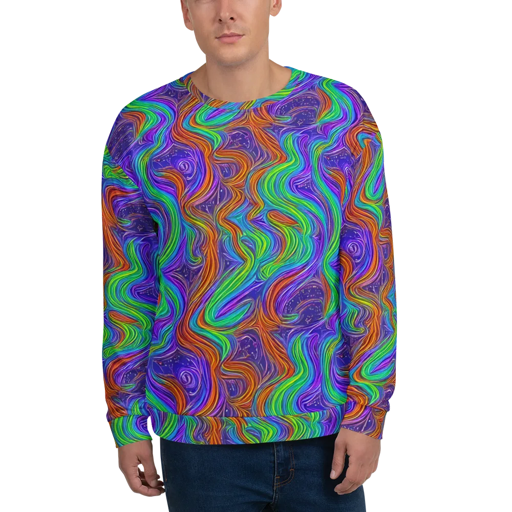 Kaleidoscope Stream on Sweatshirt — Front