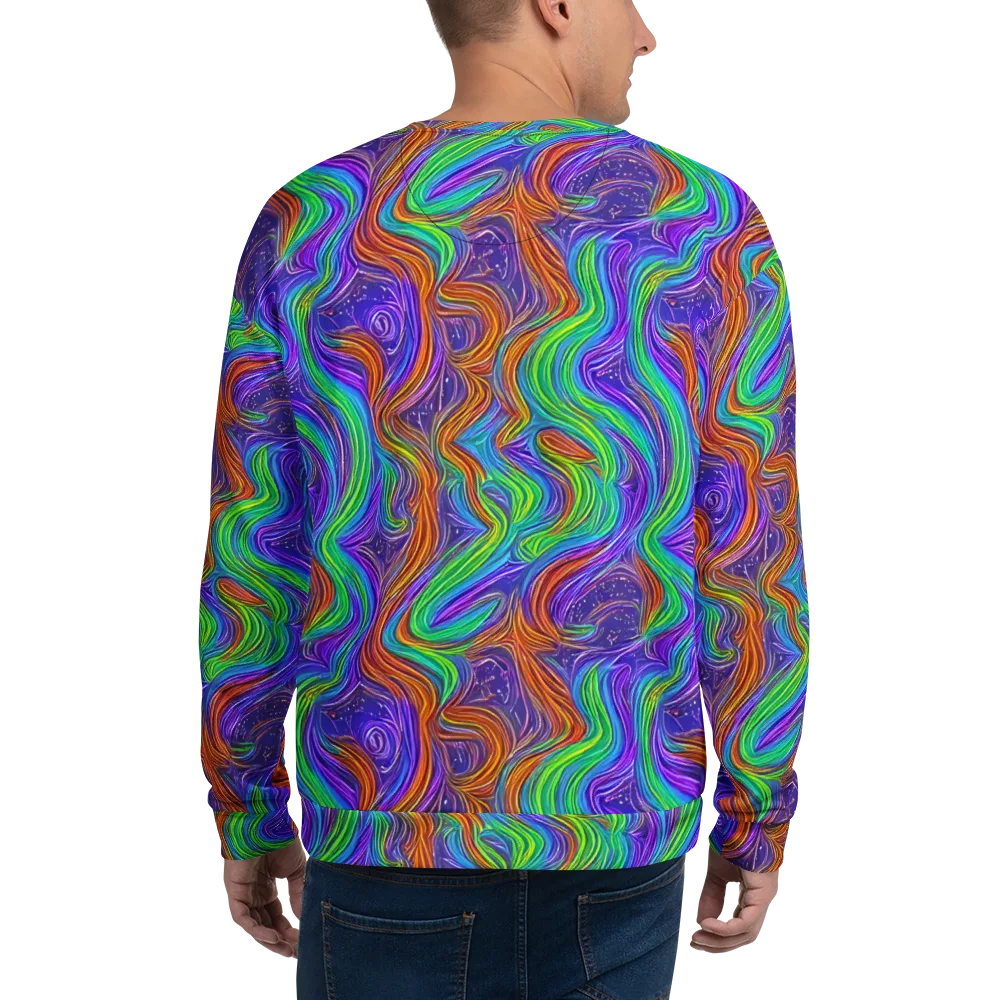 Kaleidoscope Stream on Sweatshirt — Back