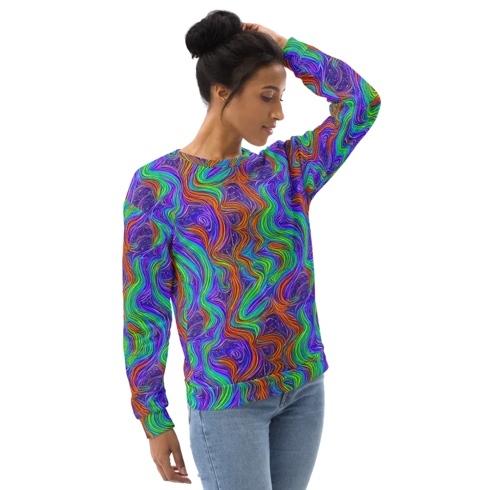Kaleidoscope Stream on Sweatshirt — Right Front