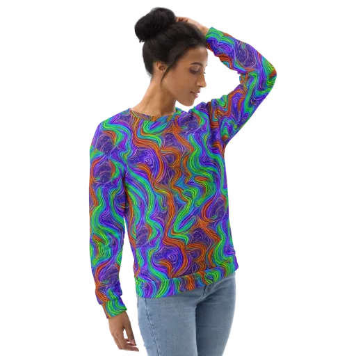 Kaleidoscope Stream on a Sweatshirt