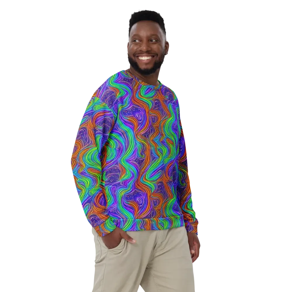 Kaleidoscope Stream on Sweatshirt — Front