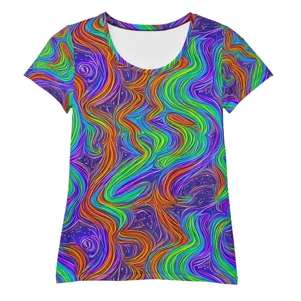 Kaleidoscope Stream on Women's Athletic T-Shirt — Front