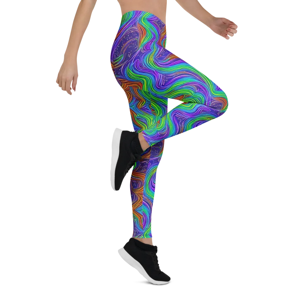 Kaleidoscope Stream on Leggings — Right