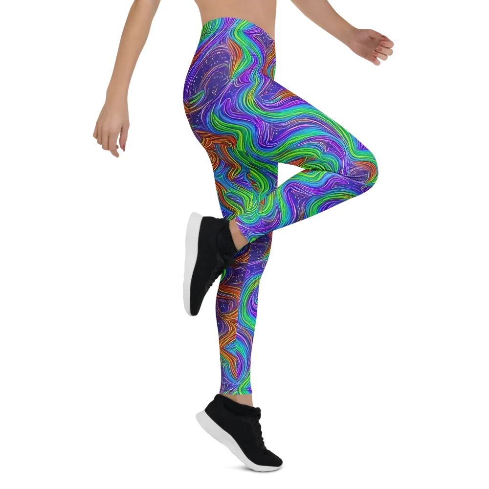 Kaleidoscope Stream on Leggings — Right