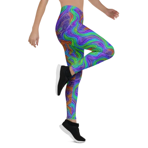 Kaleidoscope Stream on a Leggings