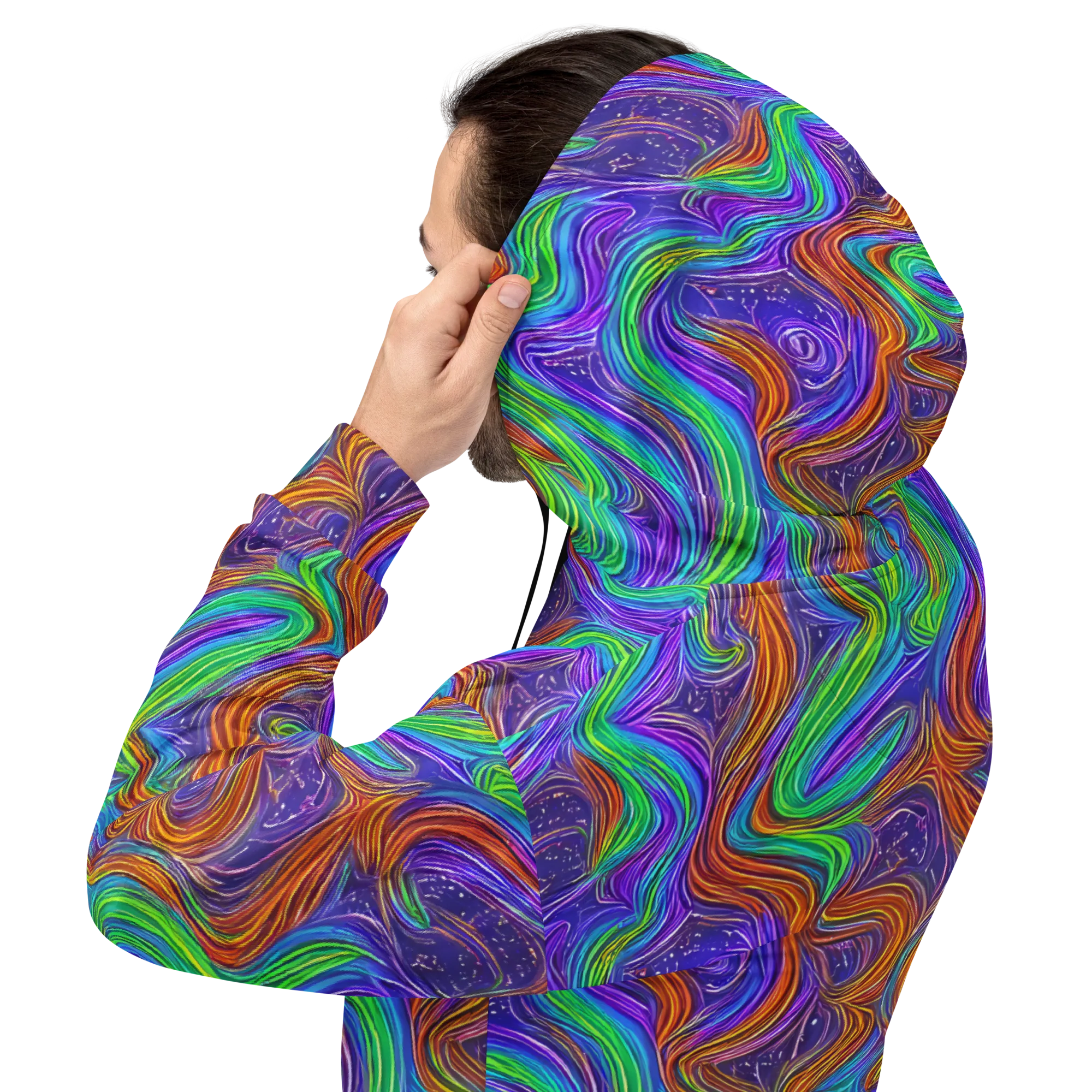 Kaleidoscope Stream on Hoodie — Back