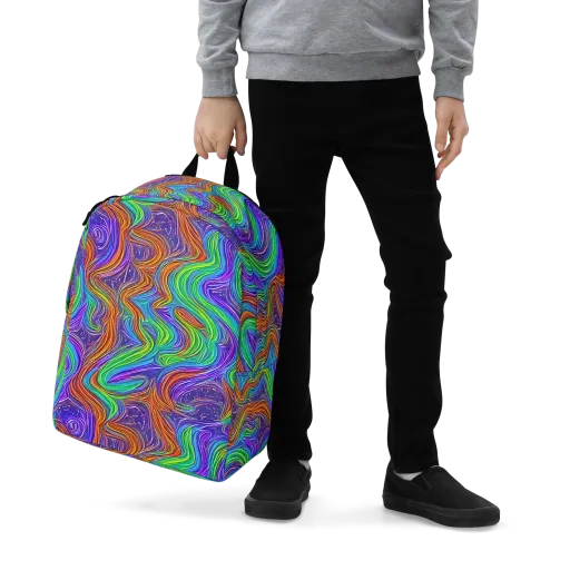 Kaleidoscope Stream on a Minimalist Backpack